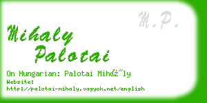 mihaly palotai business card